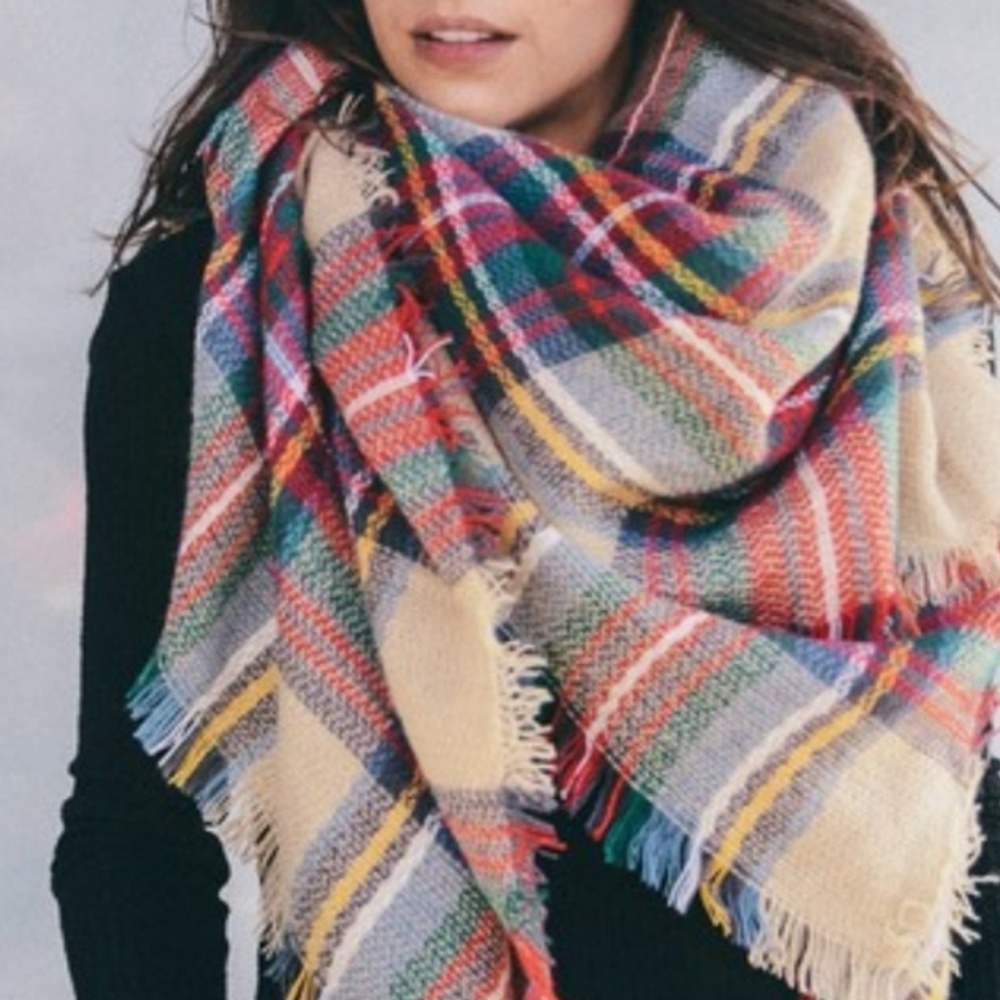 Plaid Blanket Scarf